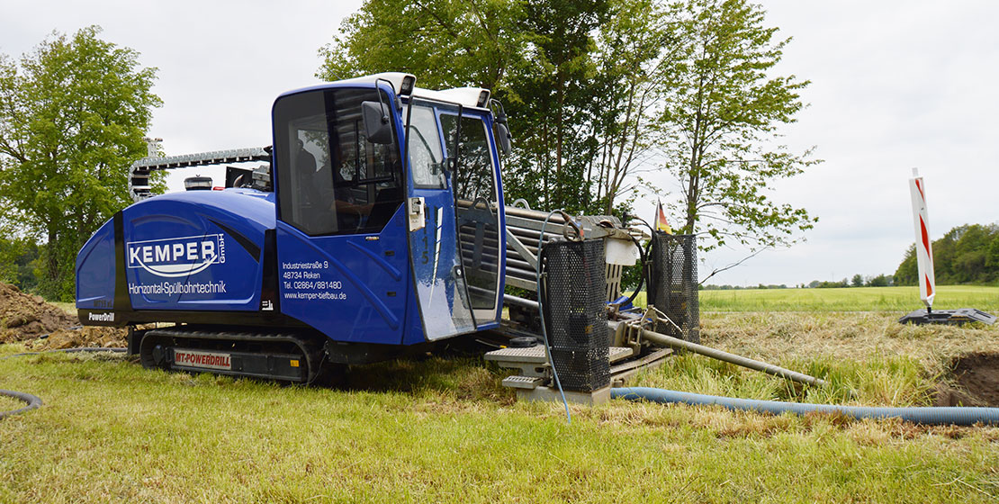 Der Vorgang der Horizontal-Spülbohrtechnik